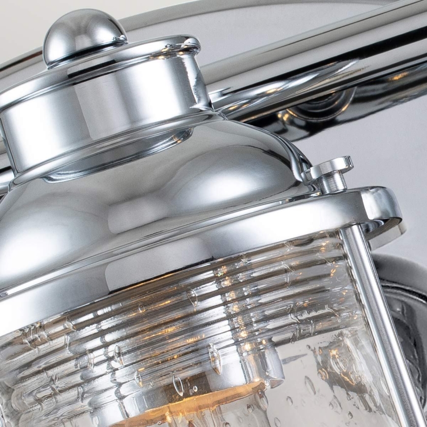 Quintiesse - Āra sienas lampa ASHLAND BAY 3xE27/60W/230V IP44 pulēts hroms