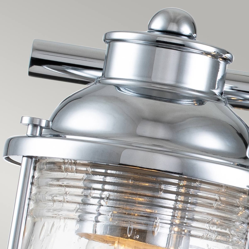 Quintiesse - Āra sienas lampa ASHLAND BAY 3xE27/60W/230V IP44 pulēts hroms