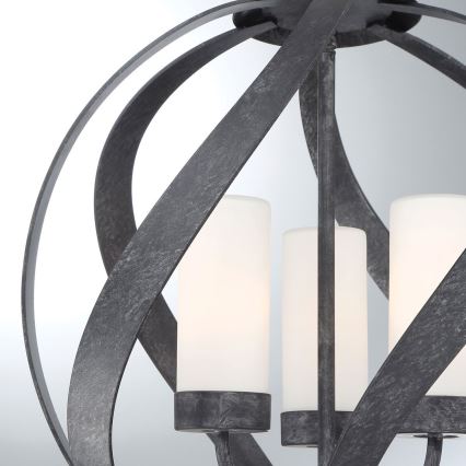 Quintiesse - āra lustra uz ķēdes BLACKSMITH 3xE14/40W/230V Ø 40,7 cm IP44 melna