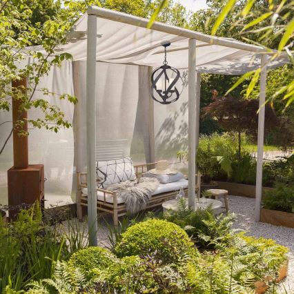 Quintiesse - āra lustra uz ķēdes BLACKSMITH 3xE14/40W/230V Ø 40,7 cm IP44 melna