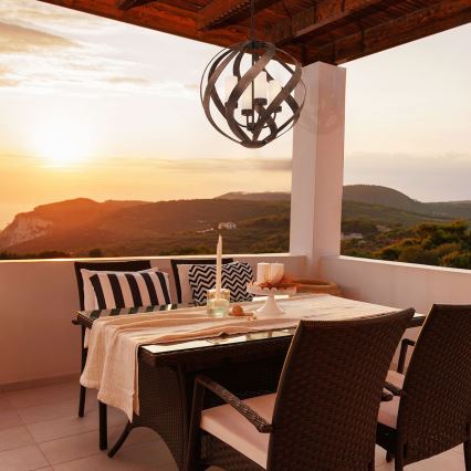 Quintiesse - Āra lustra ar ķēdi BLACKSMITH 4xE14/40W/230V Ø 50,1 cm IP44 melna