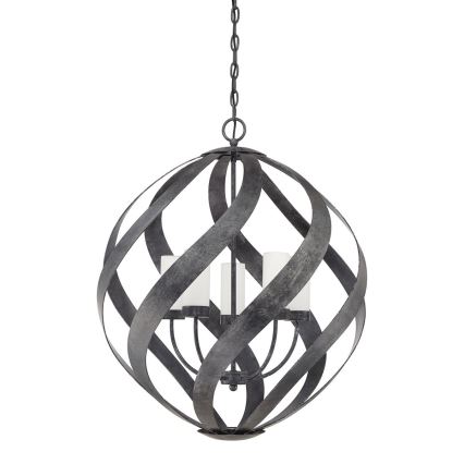 Quintiesse - Āra piekaramā lustra BLACKSMITH ar ķēdi, 5xE14/40W/230V, Ø 66,4 cm, IP44, melna