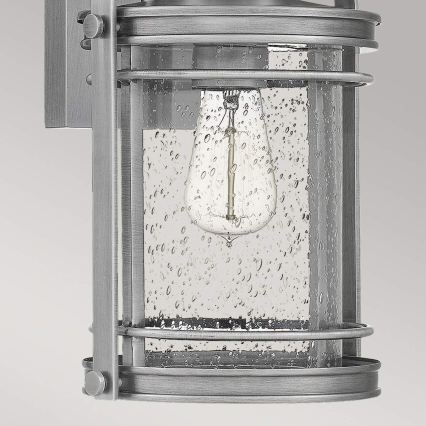 Quintiesse - Āra sienas lampa BOOKER M 1xE27/60W/230V IP44 matēts hroms