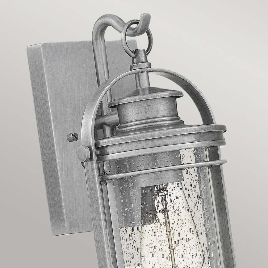 Quintiesse - Āra sienas lampa BOOKER S 1xE27/60W/230V IP44 matēts hroms