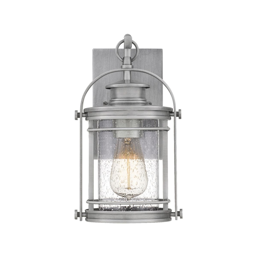 Quintiesse - Āra sienas lampa BOOKER S 1xE27/60W/230V IP44 matēts hroms