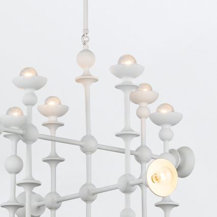 Quintiesse - Lustra ar stieni CADENCE 18xE14/40W/230V balta