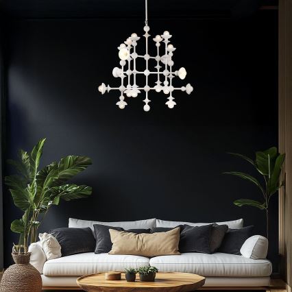 Quintiesse - Lustra ar stieni CADENCE 18xE14/40W/230V balta