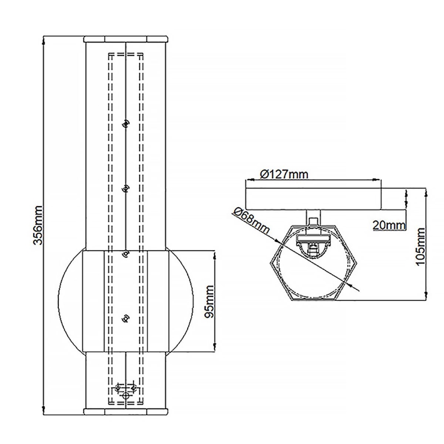 Quintiesse - LED vannas istabas sienas gaismeklis FACET LED/12W/230V IP44 zelta krāsā