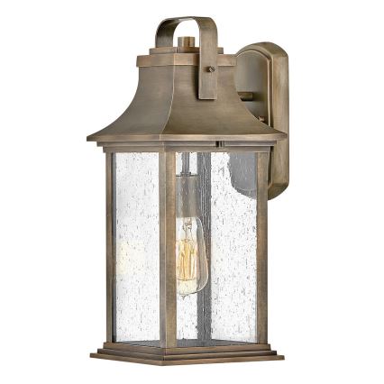 Quintiesse - āra sienas lampa GRANT M 1xE27/60W/230V IP44 bronzas krāsā