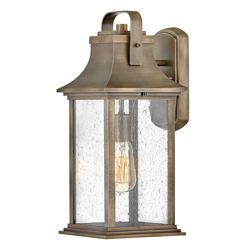 Quintiesse - āra sienas lampa GRANT M 1xE27/60W/230V IP44 bronzas krāsā