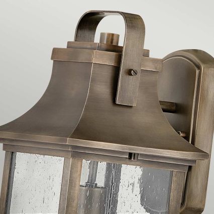 Quintiesse - āra sienas lampa GRANT M 1xE27/60W/230V IP44 bronzas krāsā