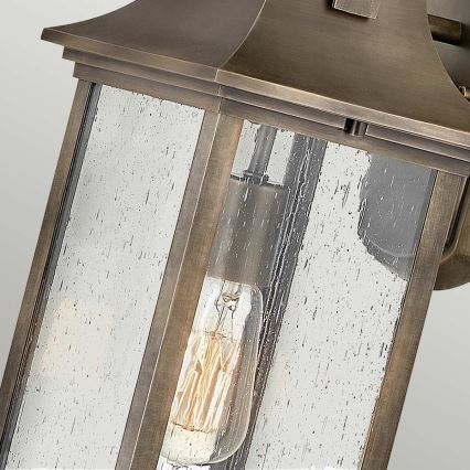 Quintiesse - āra sienas lampa GRANT M 1xE27/60W/230V IP44 bronzas krāsā