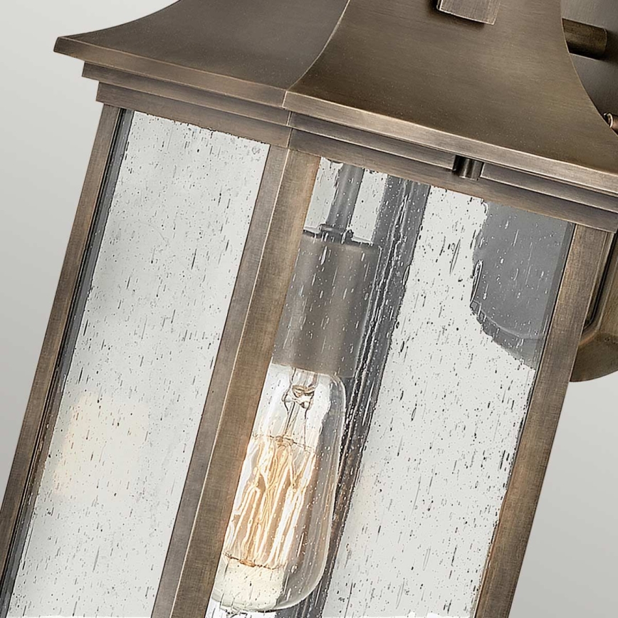 Quintiesse - āra sienas lampa GRANT M 1xE27/60W/230V IP44 bronzas krāsā
