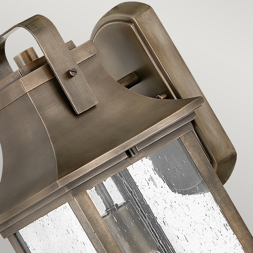 Quintiesse - āra sienas lampa GRANT M 1xE27/60W/230V IP44 bronzas krāsā