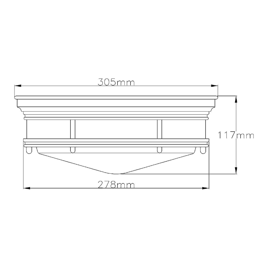 Quintiesse - Āra griestu gaismeklis HADRIAN 2xE27/40W/230V Ø 27,8 cm IP44 spīdīga hroma apdare