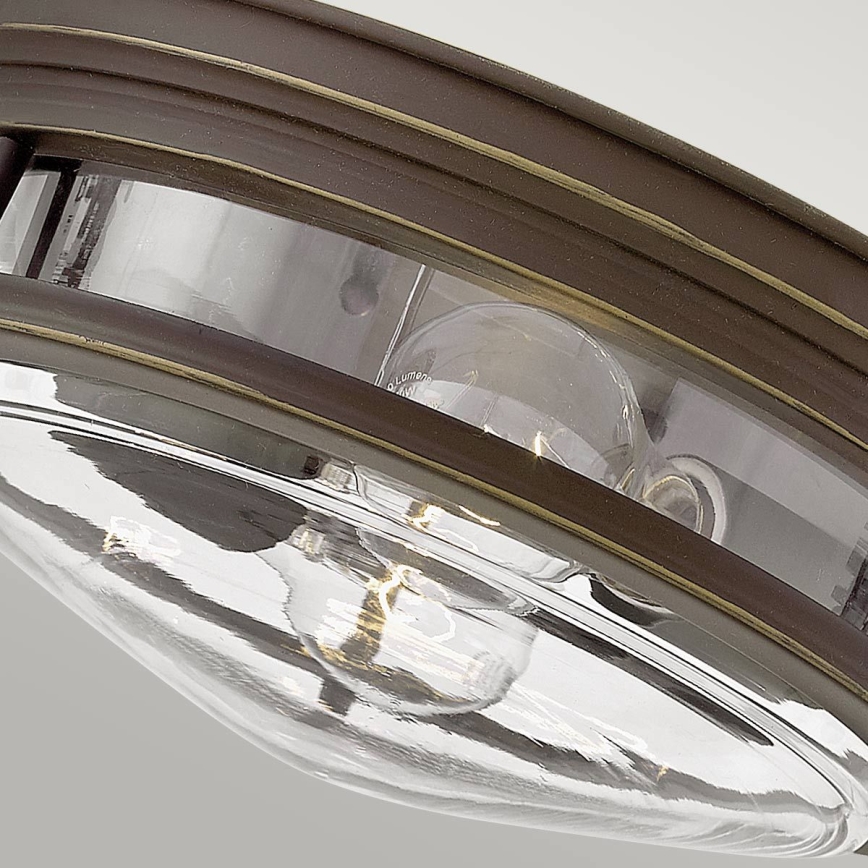 Quintiesse - Āra griestu gaismeklis HADRIAN 2xE27/40W/230V diam. 27,8 cm IP44 bronzas krāsā