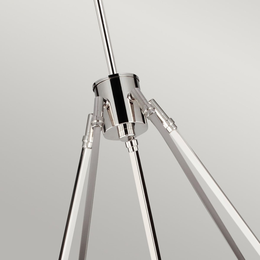 Quintiesse - Lustra ar stieni HARPER 5xE14/60W/230V Ø 77,5 cm spīdīgs hroms/kūpināts stikls