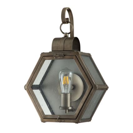 Quintiesse - Āra sienas gaismeklis HEATH M 1xE27/60W/230V IP44 bronzas krāsā
