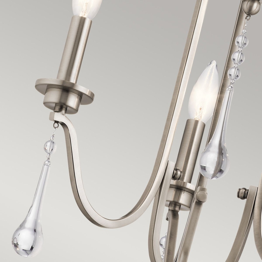 Quintiesse - KARLEE lustra ar kātu, 3xE14/60W/230V, Ø 45,7 cm, matēts hroms