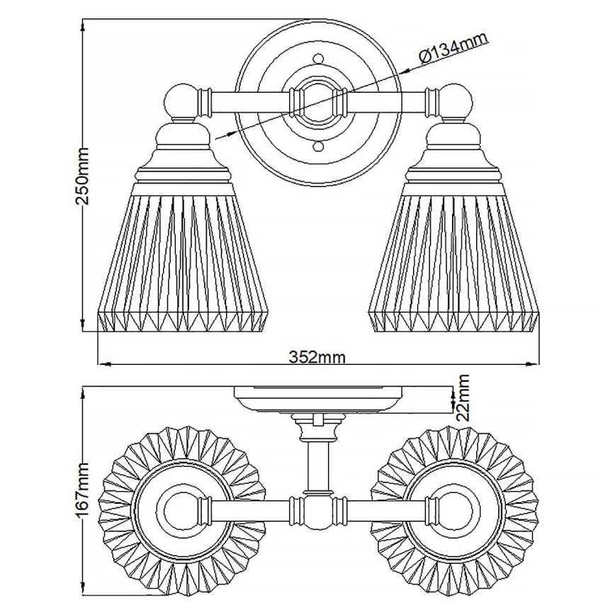 Quintiesse - LED vannas istabas sienas lampa KEYNES 2xG9/3W/230V IP44 spīdīgs hroms