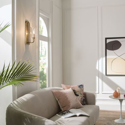 Quintiesse - Sienas gaismeklis KIMROSE 1xE14/40W/230V zelta krāsā