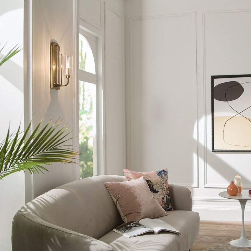 Quintiesse - Sienas gaismeklis KIMROSE 1xE14/40W/230V zelta krāsā