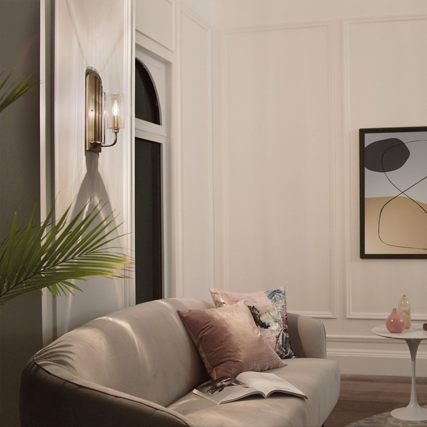 Quintiesse - Sienas gaismeklis KIMROSE 1xE14/40W/230V zelta krāsā