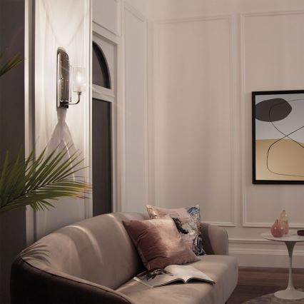 Quintiesse - Sienas lampa KIMROSE 1xE14/40W/230V spīdīgs hroms