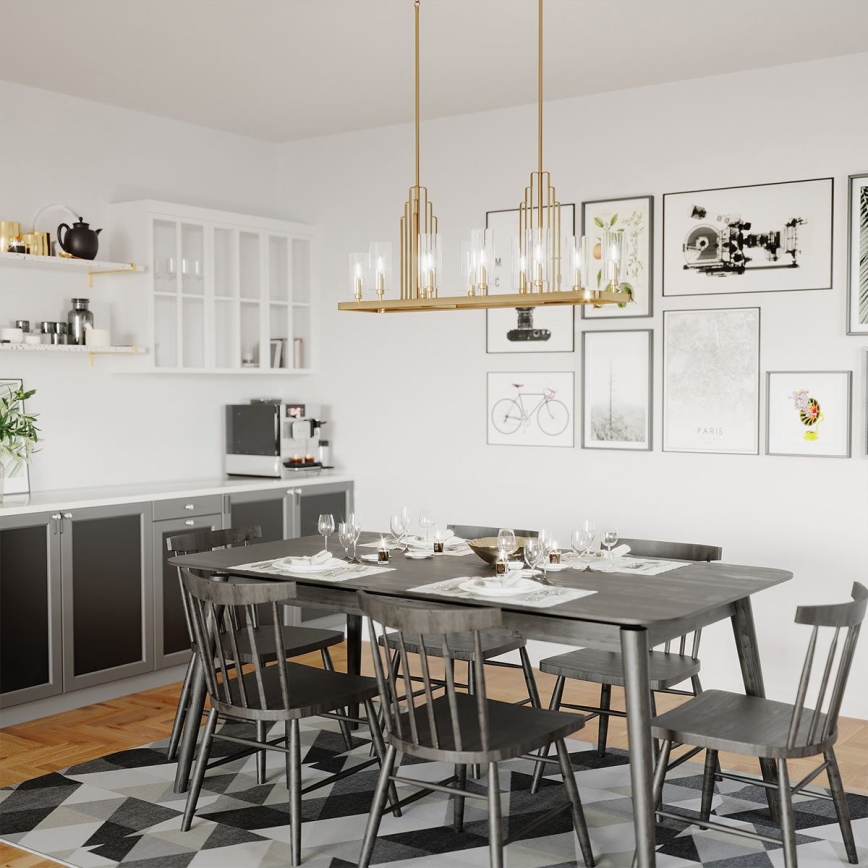 Quintiesse - Lustra ar stieni KIMROSE 10xE14/40W/230V zelta