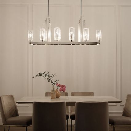 Quintiesse - griestu lustra ar stieni KIMROSE 10xE14/40W/230V spīdīgs hroms