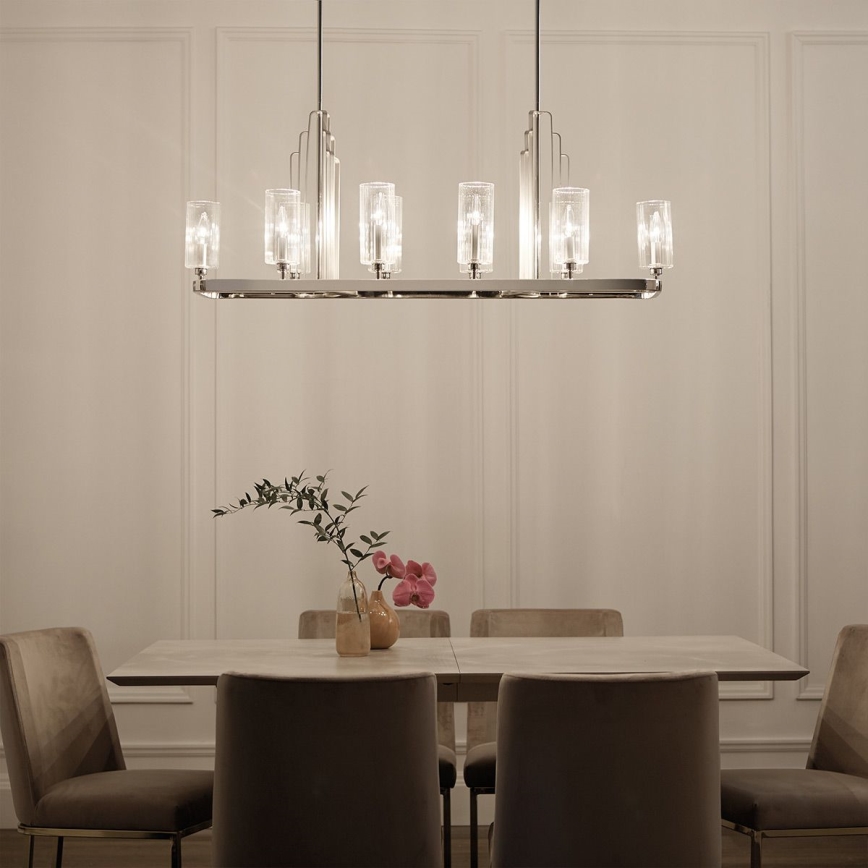 Quintiesse - griestu lustra ar stieni KIMROSE 10xE14/40W/230V spīdīgs hroms