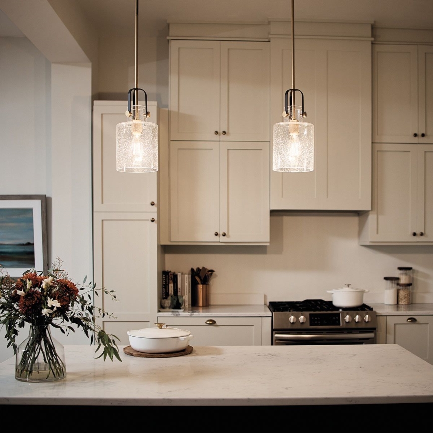 Quintiesse - Piekaramā lustra KITNER 1xE27/60W/230V Ø 18 cm zelta/melna