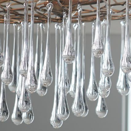 Quintiesse - LAGUNA pakaramā lustra uz troses 6xE14/40W/230V Ø 91,4 cm, zelta krāsā