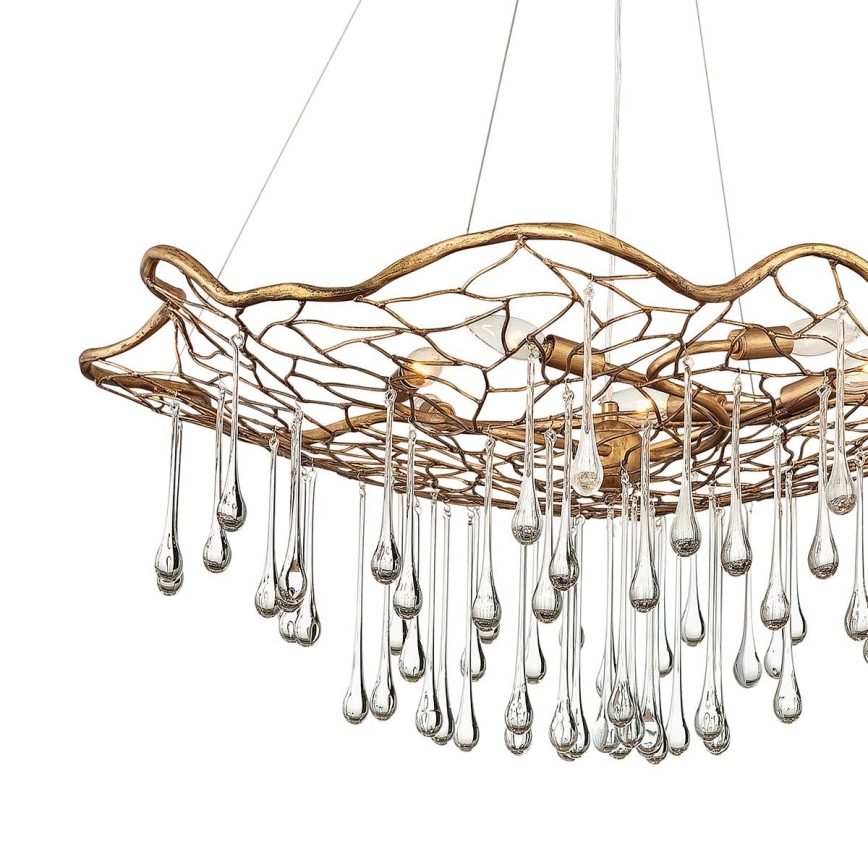 Quintiesse - LAGUNA pakaramā lustra uz troses 6xE14/40W/230V Ø 91,4 cm, zelta krāsā