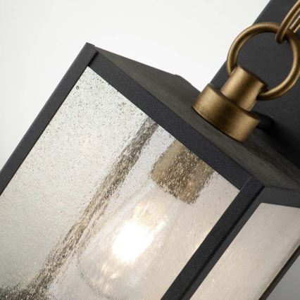 Quintiesse - Āra sienas lampa LAHDEN M 1xE27/60W/230V IP44 melna/zelta