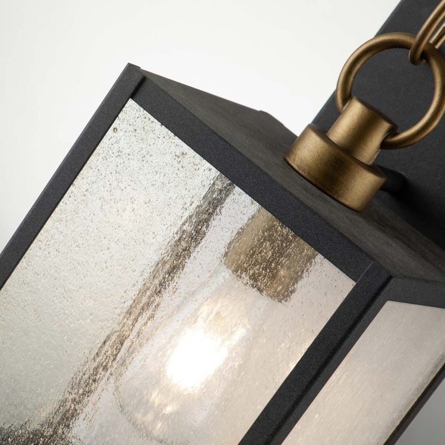 Quintiesse - Āra sienas lampa LAHDEN M 1xE27/60W/230V IP44 melna/zelta