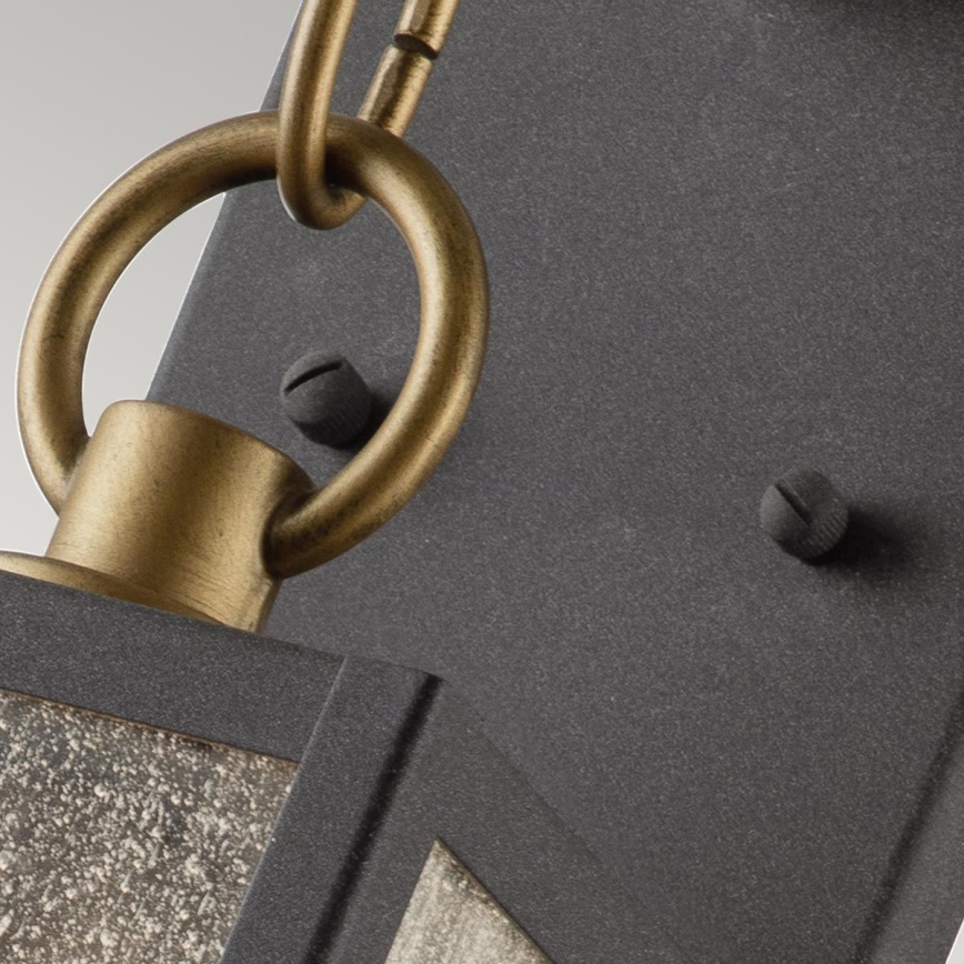 Quintiesse - Āra sienas lampa LAHDEN M 1xE27/60W/230V IP44 melna/zelta