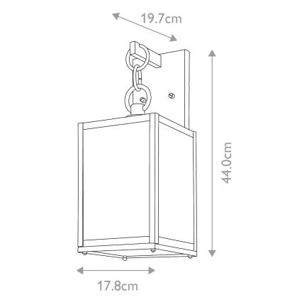 Quintiesse - Āra sienas lampa LAHDEN M 1xE27/60W/230V IP44 melna/zelta