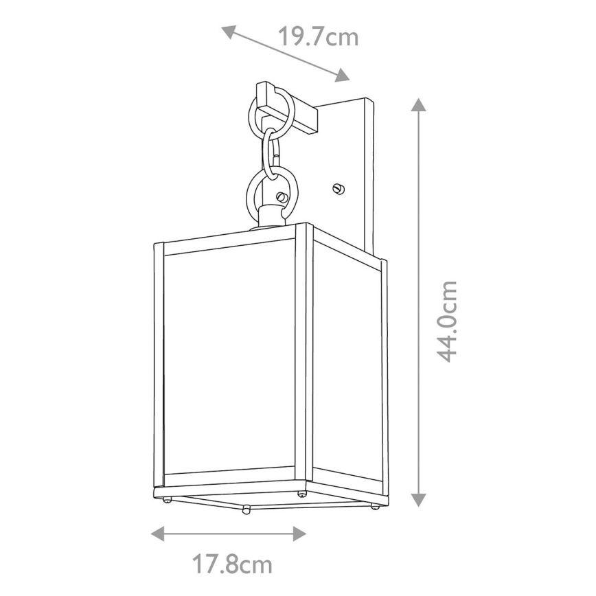 Quintiesse - Āra sienas lampa LAHDEN M 1xE27/60W/230V IP44 melna/zelta