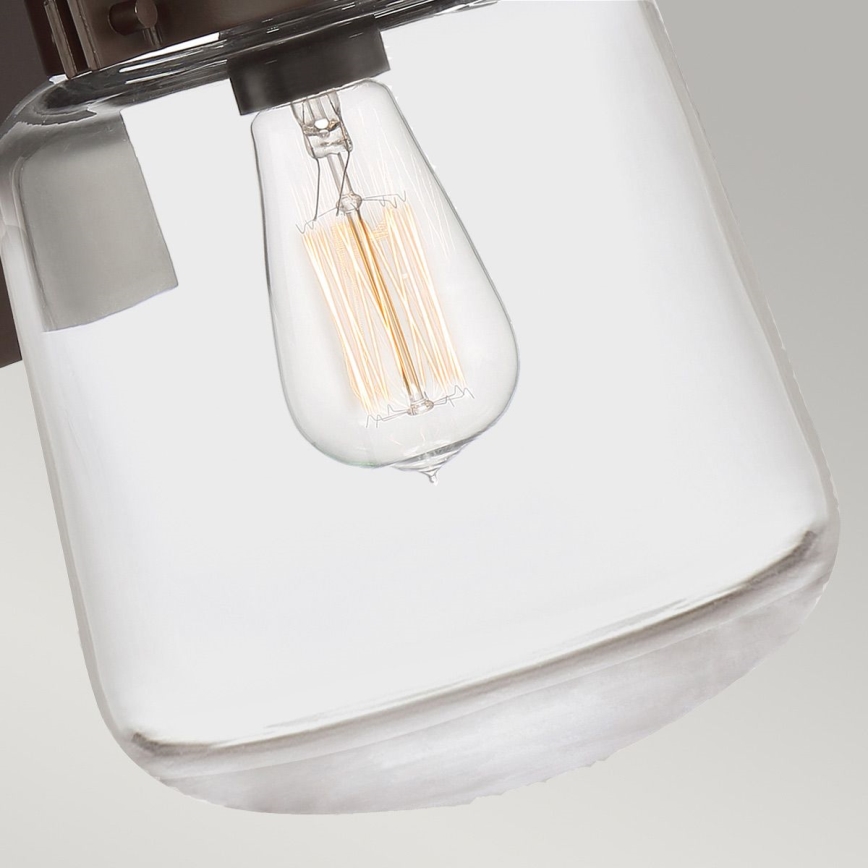 Quintiesse - Āra sienas lampa LASALLE M 1xE27/60W/230V IP44 bronzas krāsā