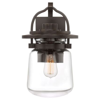 Quintiesse - Āra sienas lampa LASALLE M 1xE27/60W/230V IP44 bronzas krāsā