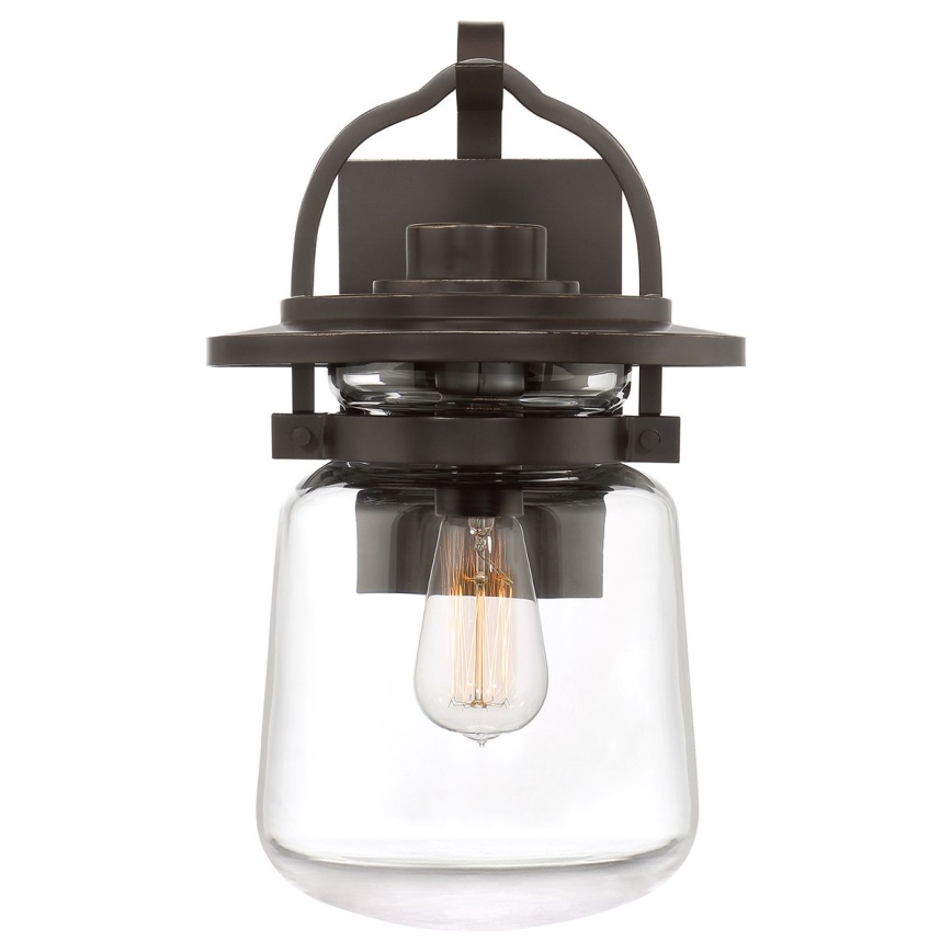 Quintiesse - Āra sienas lampa LASALLE M 1xE27/60W/230V IP44 bronzas krāsā