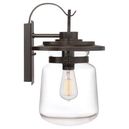 Quintiesse - Āra sienas lampa LASALLE M 1xE27/60W/230V IP44 bronzas krāsā