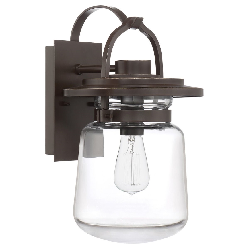Quintiesse - Āra sienas lampa LASALLE M 1xE27/60W/230V IP44 bronzas krāsā