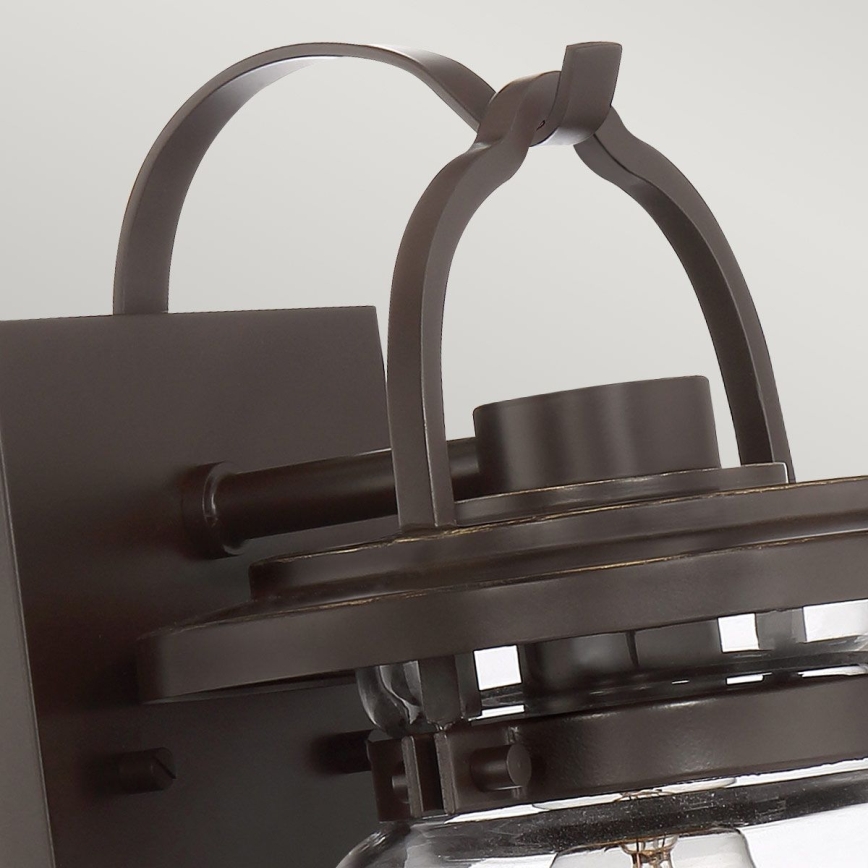 Quintiesse - Āra sienas lampa LASALLE S 1xE27/60W/230V IP44 bronzas krāsas