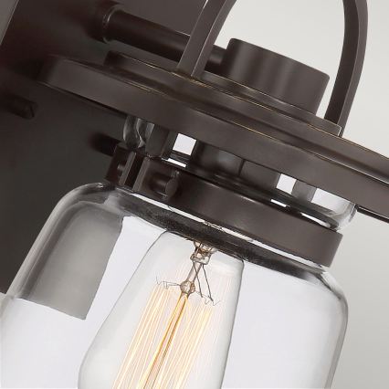 Quintiesse - Āra sienas lampa LASALLE S 1xE27/60W/230V IP44 bronzas krāsas