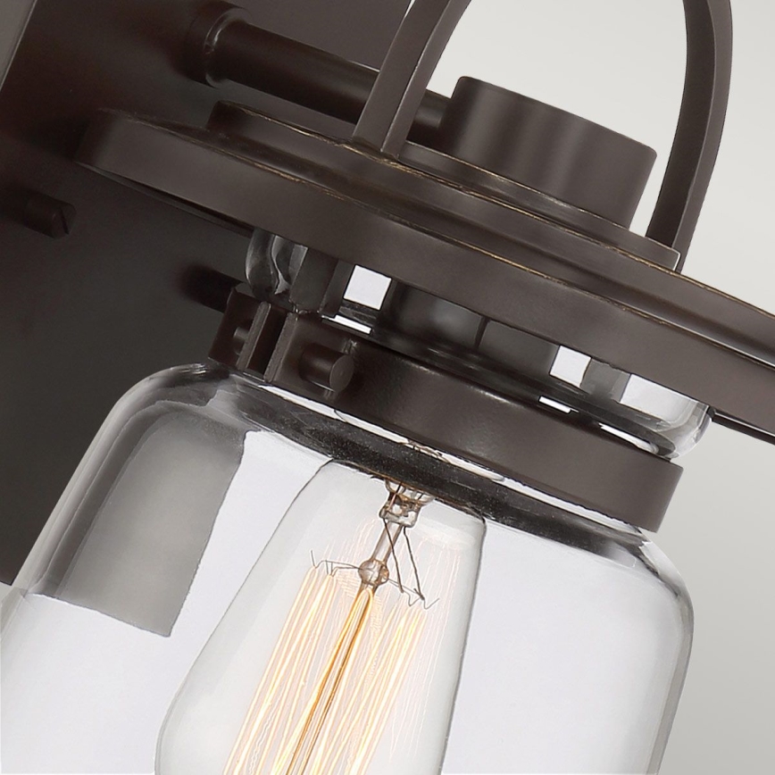 Quintiesse - Āra sienas lampa LASALLE S 1xE27/60W/230V IP44 bronzas krāsas