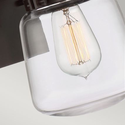 Quintiesse - Āra sienas lampa LASALLE S 1xE27/60W/230V IP44 bronzas krāsas