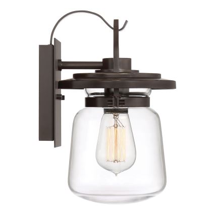 Quintiesse - Āra sienas lampa LASALLE S 1xE27/60W/230V IP44 bronzas krāsas
