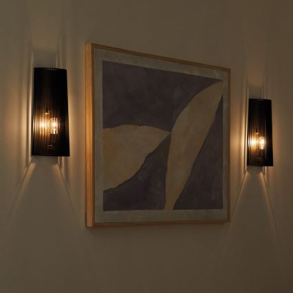 Quintiesse - sienas gaismeklis LINARA 1xE27/60W/230V melns/zelts